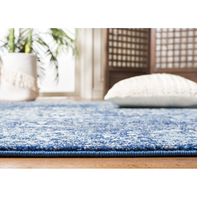 Elson Oriental Navy Area Rug & Reviews Joss & Main
